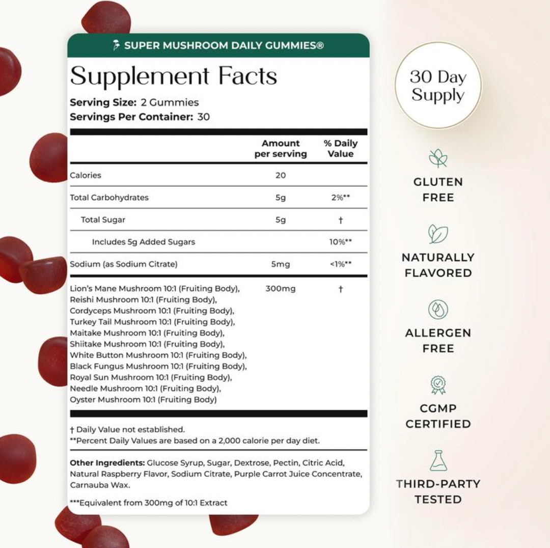 Super Mushroom Daily Gummies