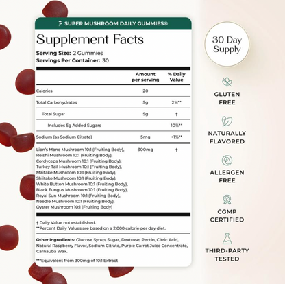 Super Mushroom Daily Gummies